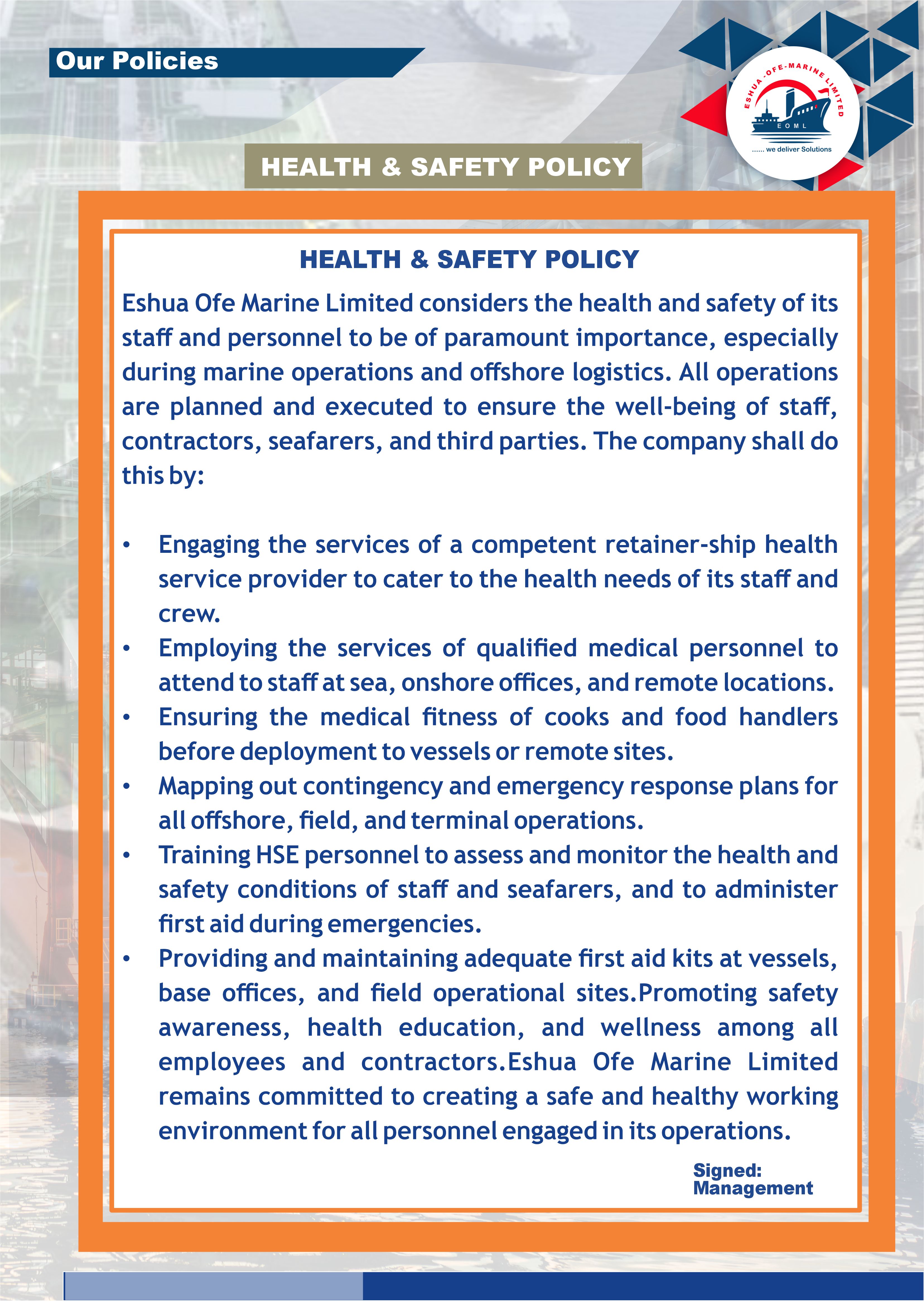 Health & Safety Policy